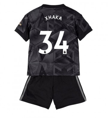 Arsenal Granit Xhaka #34 Bortedraktsett Barn 2022-23 Kortermet (+ Korte bukser)